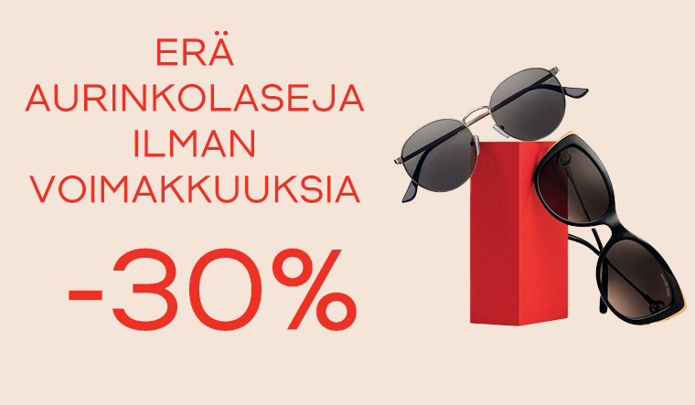 Erä aurinkolaseja myymälästä -30%